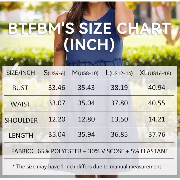 imageBTFBM Women Sleeveless Summer Dress 2023 Crewneck Ribbed Knit Ruffle Swing Button Down Beach Sun Mini Tank Short DressesTiered Royal Blue