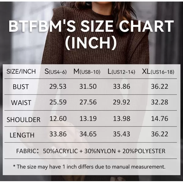 imageBTFBM Women Sweater Bodycon Short Dress Long Sleeve Crew Neck Slim Fit Solid Dressy Fall Winter Mini Ribbed Knit DressesSolid Dark Coffee