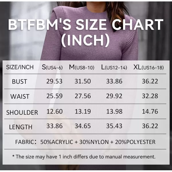 imageBTFBM Women Sweater Bodycon Short Dress Long Sleeve Crew Neck Slim Fit Solid Dressy Fall Winter Mini Ribbed Knit DressesSolid Deep Purple