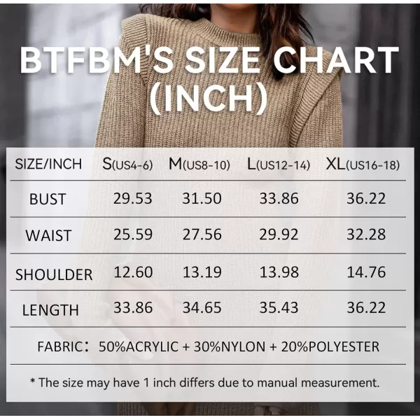 imageBTFBM Women Sweater Bodycon Short Dress Long Sleeve Crew Neck Slim Fit Solid Dressy Fall Winter Mini Ribbed Knit DressesSolid Khaki