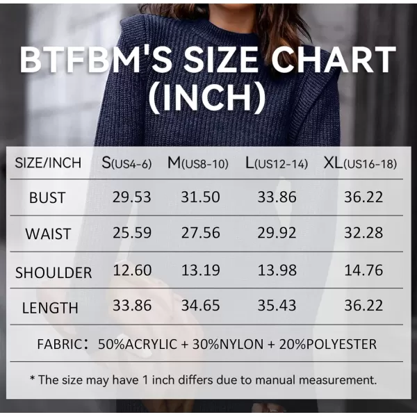 imageBTFBM Women Sweater Bodycon Short Dress Long Sleeve Crew Neck Slim Fit Solid Dressy Fall Winter Mini Ribbed Knit DressesSolid Navy