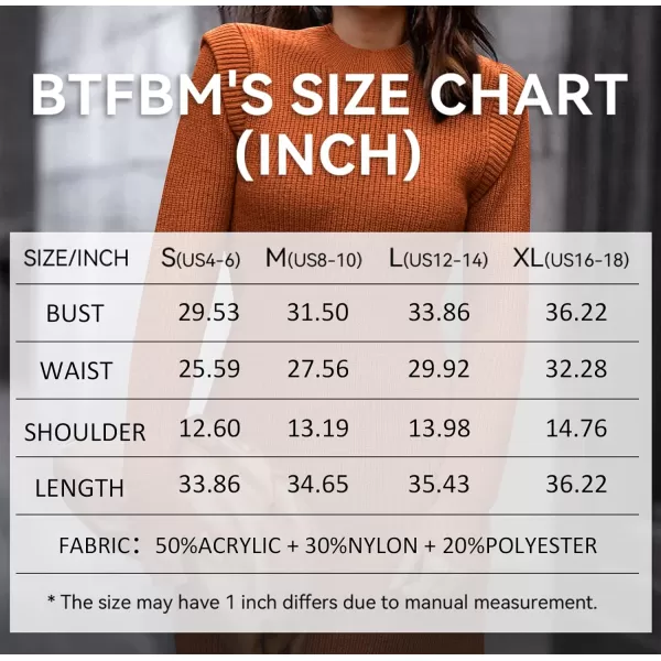 imageBTFBM Women Sweater Bodycon Short Dress Long Sleeve Crew Neck Slim Fit Solid Dressy Fall Winter Mini Ribbed Knit DressesSolid Orange