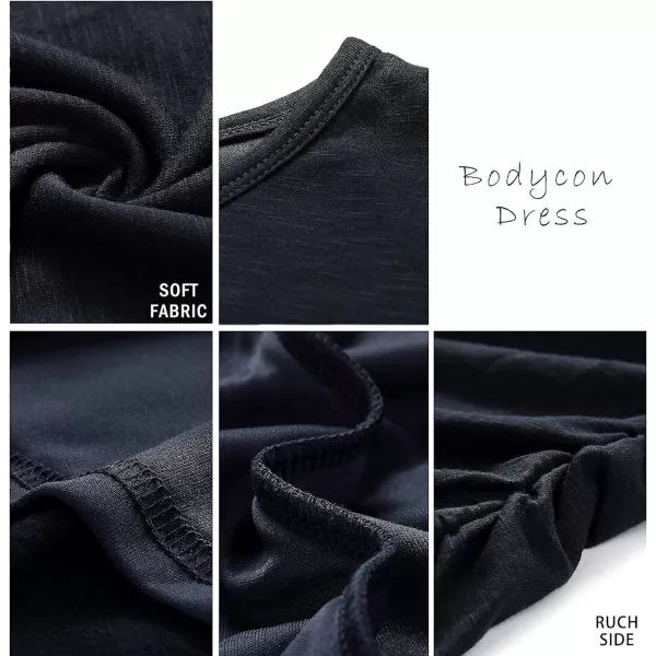 imageBTFBM Womens 2023 Summer Casual Beach Dresses Crew Neck Short Sleeve Wrap Party Club Mini Ruched Bodycon T Shirt DressPurple