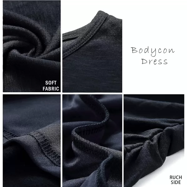 imageBTFBM Womens 2023 Summer Casual Beach Dresses Crew Neck Short Sleeve Wrap Party Club Mini Ruched Bodycon T Shirt DressPurple Blue