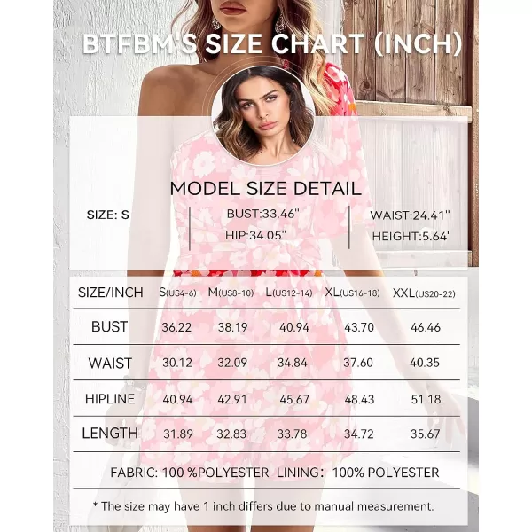 imageBTFBM Womens 2023 Summer One Shoulder Romper Short Sleeve Boho Floral Print Tie Waist Party Beach Casual Short JumpsuitsFloral Red
