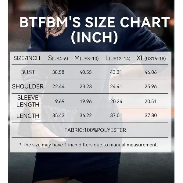 imageBTFBM Womens Casual Sweatshirt Dress Long Sleeve Turtleneck Side Zipper Wrap Hem 2023 Fall Winter Long Pullover DressesSolid Navy