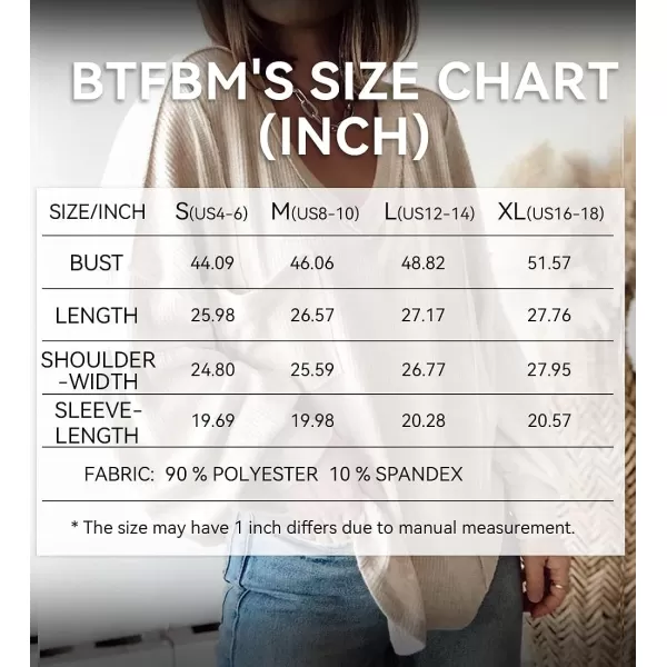 imageBTFBM Womens Casual V Neck Ribbed Knitted Shirts Pullover Tunic Tops Loose Balloon Sleeve Solid Color Blouses TopSolid Apricot