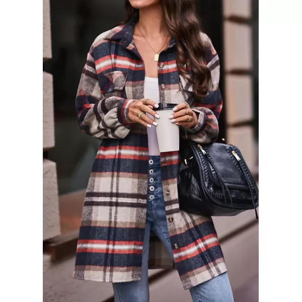 imageBTFBM Womens Corduroy Shacket Jacket Shirts Lapel Long Sleeve Oversized 2023 Fall Winter Button Down Shirt Dress PocketPlaid Khaki