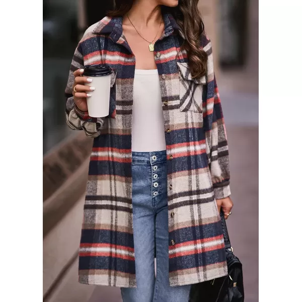 imageBTFBM Womens Corduroy Shacket Jacket Shirts Lapel Long Sleeve Oversized 2023 Fall Winter Button Down Shirt Dress PocketPlaid Khaki