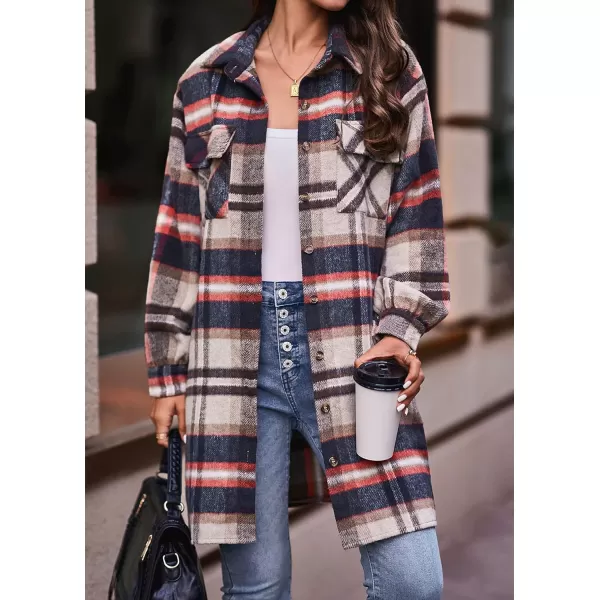 imageBTFBM Womens Corduroy Shacket Jacket Shirts Lapel Long Sleeve Oversized 2023 Fall Winter Button Down Shirt Dress PocketPlaid Khaki