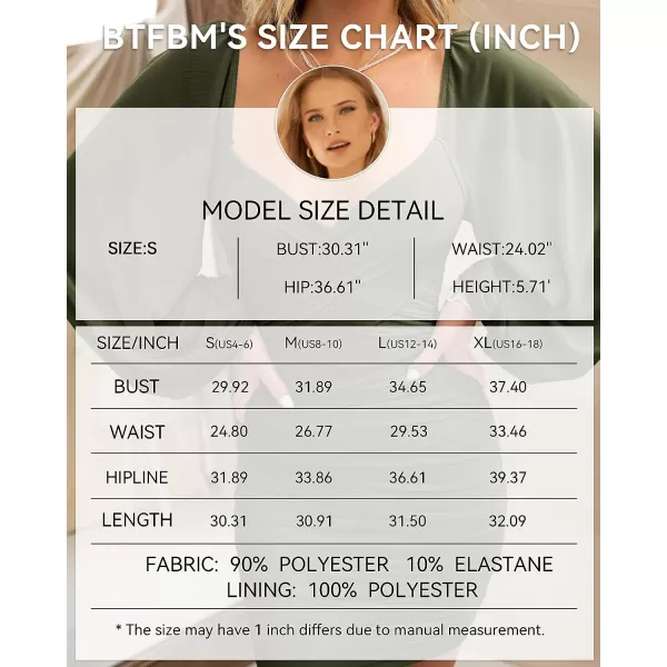 imageBTFBM Womens Elegant Ruched Bodycon Dresses Summer Fall Mesh Long Sleeve Cross V Neck Party Club Cocktail Mini DressSolid Army Green
