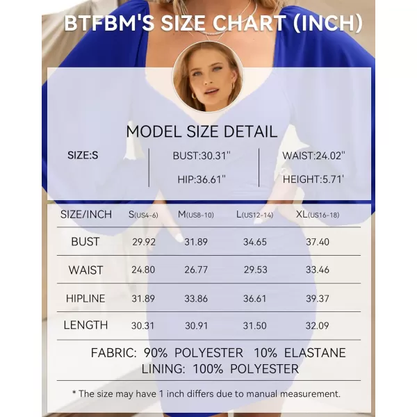 imageBTFBM Womens Elegant Ruched Bodycon Dresses Summer Fall Mesh Long Sleeve Cross V Neck Party Club Cocktail Mini DressSolid Royal Blue