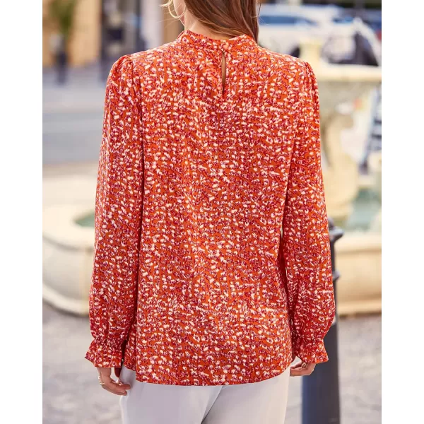 imageBTFBM Womens Fall Fashion 2023 Boho Tops Casual Frill Trim Mock Neck Shirts Puff Long Sleeve Blouse Floral Print TopBTFBM Womens Fall Fashion 2023 Boho Tops Casual Frill Trim Mock Neck Shirts Puff Long Sleeve Blouse Floral Print Top