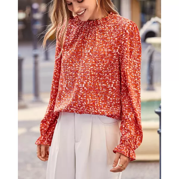 imageBTFBM Womens Fall Fashion 2023 Boho Tops Casual Frill Trim Mock Neck Shirts Puff Long Sleeve Blouse Floral Print TopBTFBM Womens Fall Fashion 2023 Boho Tops Casual Frill Trim Mock Neck Shirts Puff Long Sleeve Blouse Floral Print Top