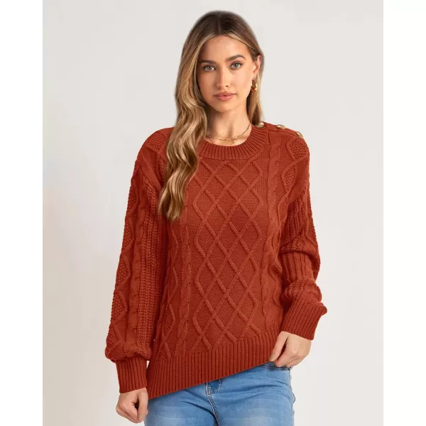 imageBTFBM Womens Long Sleeve Cable Sweater Crew Neck Button Shoulder Oversized Casual Fall Winter Knit Pullover Jumper TopsBTFBM Womens Long Sleeve Cable Sweater Crew Neck Button Shoulder Oversized Casual Fall Winter Knit Pullover Jumper Tops