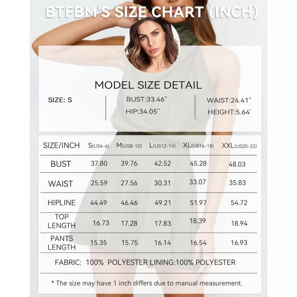 imageBTFBM Womens Mock Neck Summer Romper Satin Sleeveless Elastic Waist Casual Beach Party One Piece Short Jumpsuit RompersSolid Army Green