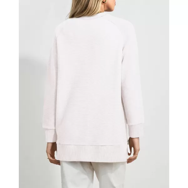 imageBTFBM Womens Oversized Sweatshirt 2023 Fall Fashion Crew Neck Long Sleeve Slit Casual Pullover Tops with Side ZipperSolid White