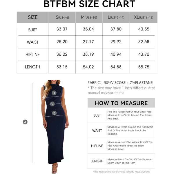 imageBTFBM Womens Ruched Bodycon Dress Summer Casual Sleeveless Back Slit Elegant Club Evening Party Cocktail Maxi DressesSolid Navy