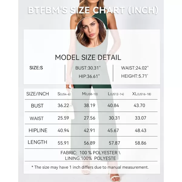 imageBTFBM Womens Summer Jumpsuits 2023 One Shoulder Tie Strap Solid Loose Long Pant Romper One Piece Casual Outfit PocketsSolid Dark Green
