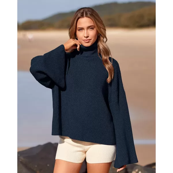 imageBTFBM Womens Turtleneck Pullover Sweaters 2023 Fall Winter Bell Long Sleeve Slouchy Oversized Ribbed Knit Jumper TopsBTFBM Womens Turtleneck Pullover Sweaters 2023 Fall Winter Bell Long Sleeve Slouchy Oversized Ribbed Knit Jumper Tops