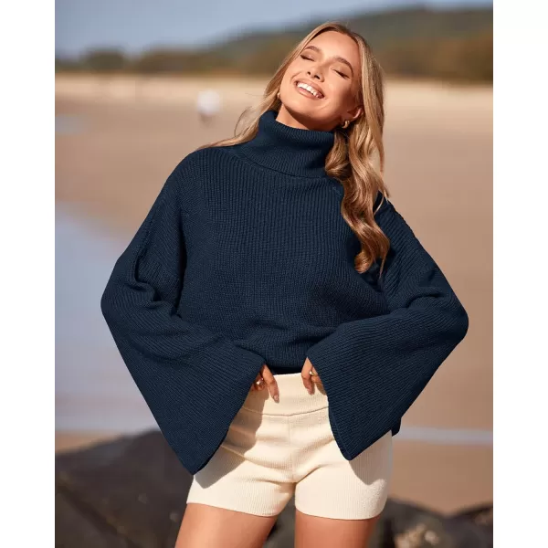 imageBTFBM Womens Turtleneck Pullover Sweaters 2023 Fall Winter Bell Long Sleeve Slouchy Oversized Ribbed Knit Jumper TopsBTFBM Womens Turtleneck Pullover Sweaters 2023 Fall Winter Bell Long Sleeve Slouchy Oversized Ribbed Knit Jumper Tops