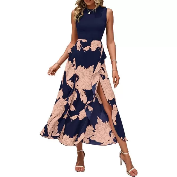 Pink Floral Navy