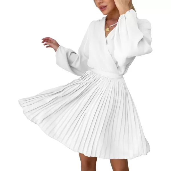 imageBTFBM Women Casual Summer Fall Dresses 2023 Boho Wrap V Neck Puff Long Sleeve Cocktail Flowy Pleated ALine Mini DressBTFBM Women Casual Summer Fall Dresses 2023 Boho Wrap V Neck Puff Long Sleeve Cocktail Flowy Pleated ALine Mini Dress