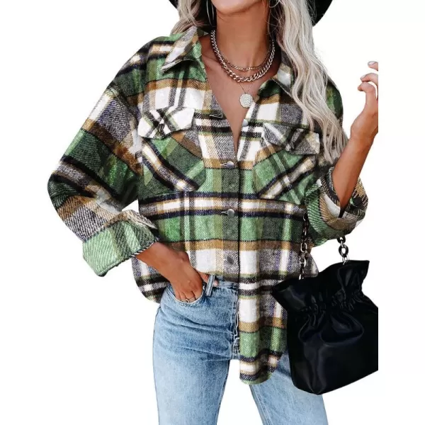 Plaid Print Green