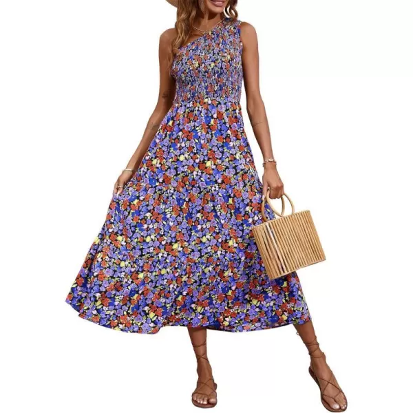 Floral Black Blue