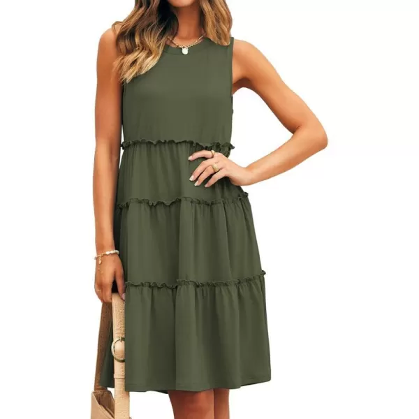 Tiered Army Green