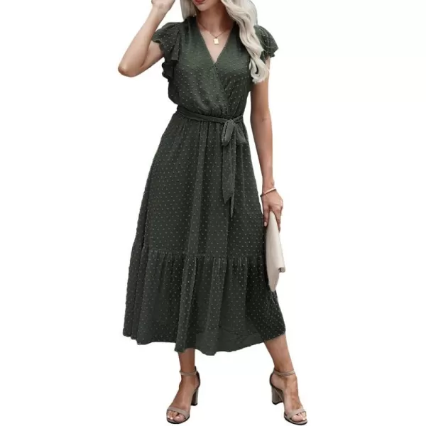 Swiss Dot Army Green