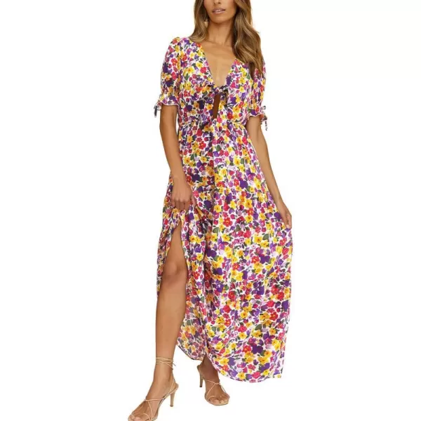 Floral White Purple