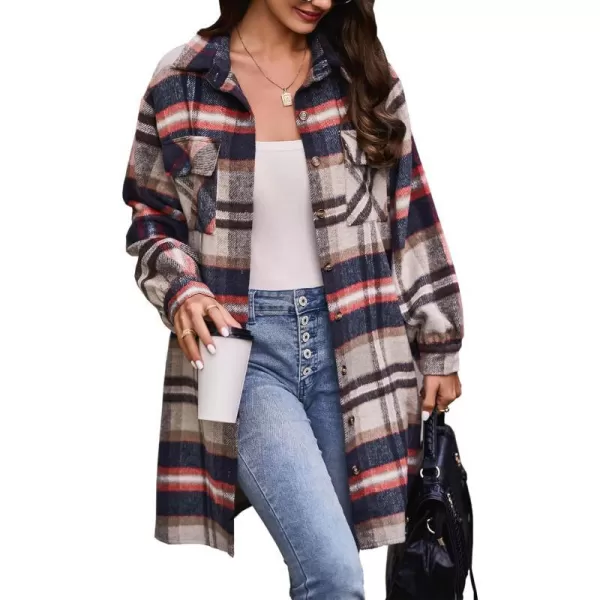 imageBTFBM Womens Corduroy Shacket Jacket Shirts Lapel Long Sleeve Oversized 2023 Fall Winter Button Down Shirt Dress PocketPlaid Khaki