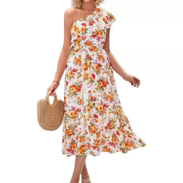 Floral White Orange