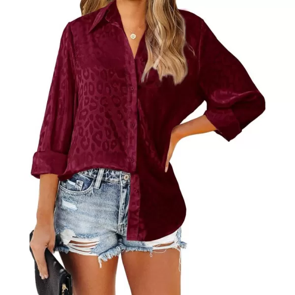 Leopard Wine Red