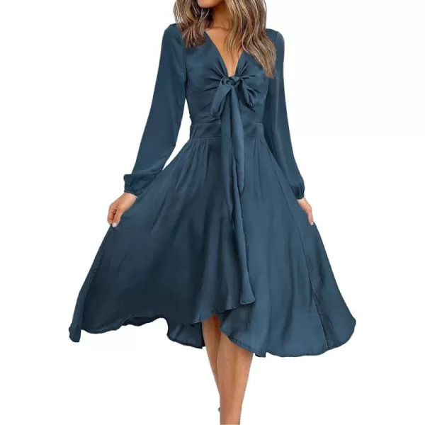 Long Solid Dark Blue
