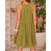 imageBTFBM Women Summer Halter Dresses Casual Spring 2025 Sleeveless ALine Tiered Swing Mini Dress Beach Vacation SundressSolid Army Green