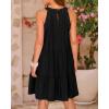 imageBTFBM Women Summer Halter Dresses Casual Spring 2025 Sleeveless ALine Tiered Swing Mini Dress Beach Vacation SundressSolid Black