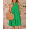 imageBTFBM Women Summer Halter Dresses Casual Spring 2025 Sleeveless ALine Tiered Swing Mini Dress Beach Vacation SundressSolid Bright Green
