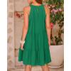 imageBTFBM Women Summer Halter Dresses Casual Spring 2025 Sleeveless ALine Tiered Swing Mini Dress Beach Vacation SundressSolid Green