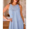 imageBTFBM Women Summer Halter Dresses Casual Spring 2025 Sleeveless ALine Tiered Swing Mini Dress Beach Vacation SundressSolid Light Blue