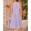 imageBTFBM Women Summer Halter Dresses Casual Spring 2025 Sleeveless ALine Tiered Swing Mini Dress Beach Vacation SundressSolid Light Purple