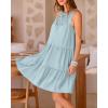 imageBTFBM Women Summer Halter Dresses Casual Spring 2025 Sleeveless ALine Tiered Swing Mini Dress Beach Vacation SundressSolid Mint Green