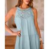imageBTFBM Women Summer Halter Dresses Casual Spring 2025 Sleeveless ALine Tiered Swing Mini Dress Beach Vacation SundressSolid Mint Green