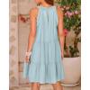imageBTFBM Women Summer Halter Dresses Casual Spring 2025 Sleeveless ALine Tiered Swing Mini Dress Beach Vacation SundressSolid Mint Green