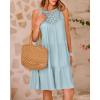 imageBTFBM Women Summer Halter Dresses Casual Spring 2025 Sleeveless ALine Tiered Swing Mini Dress Beach Vacation SundressSolid Mint Green