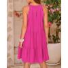 imageBTFBM Women Summer Halter Dresses Casual Spring 2025 Sleeveless ALine Tiered Swing Mini Dress Beach Vacation SundressSolid Rose Red