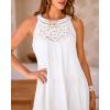 imageBTFBM Women Summer Halter Dresses Casual Spring 2025 Sleeveless ALine Tiered Swing Mini Dress Beach Vacation SundressSolid White