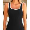 imageBTFBM Womens 2025 Summer Knit Bodycon Maxi Dress Sleeveless Square Neck Slit Tank Party Club Ribbed Sweater DressesSolid Black