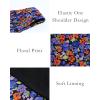 imageBTFBM 2025 Summer One Shoulder Dresses for Women Casual Sleeveless High Waist Floral Flowy Smocked Boho Beach Maxi DressFloral Black Blue